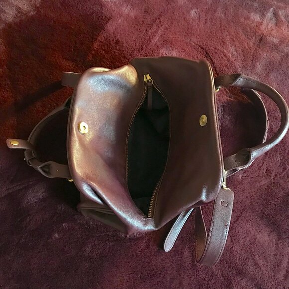 Zara burgundy bowling bag - Picture 2 of 3